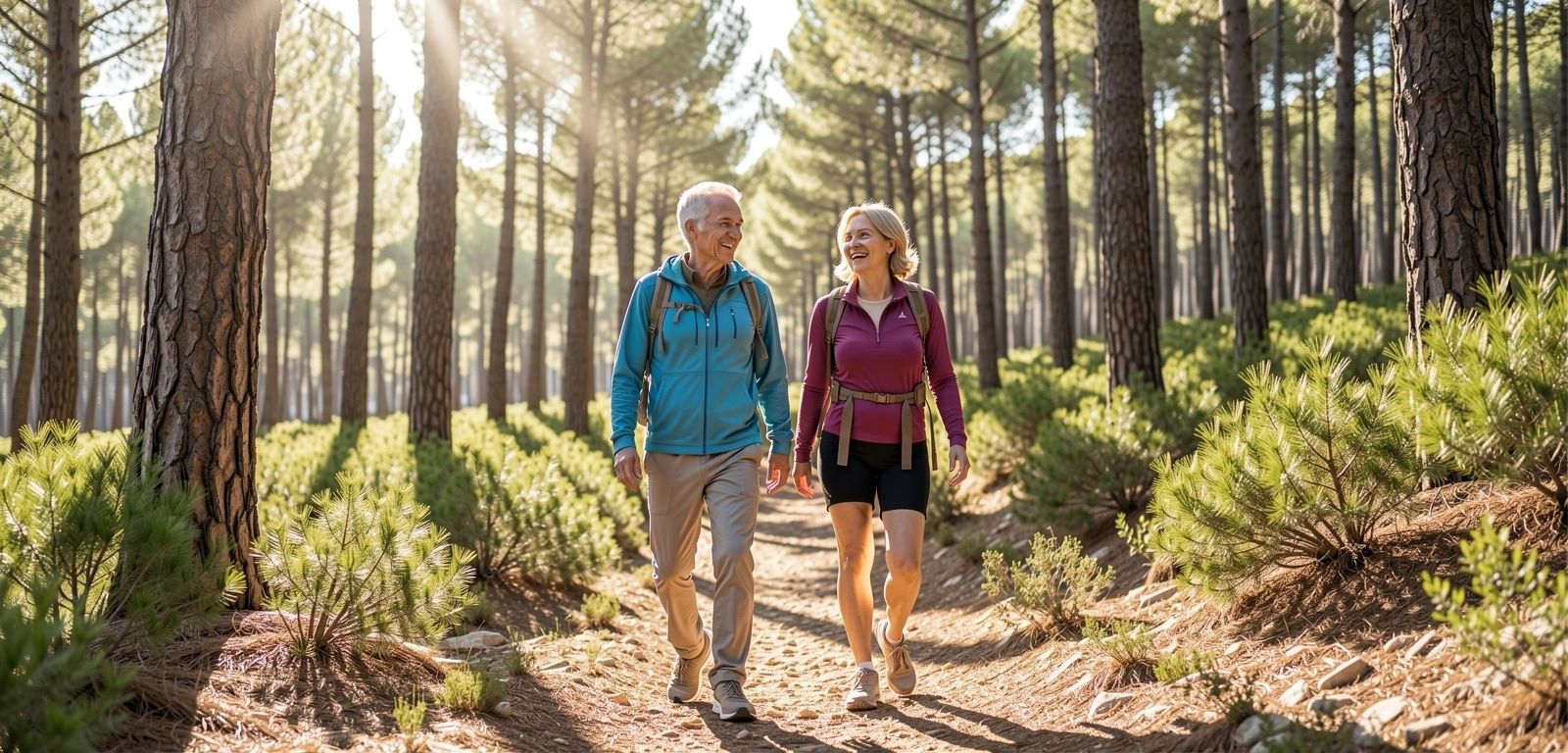Pareta mayor disfrutando de un estilo de vida activo en la naturaleza